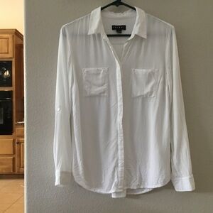 Tribal White lightweight women’s Casual Button-Down Shirt